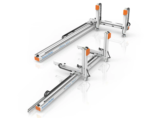 KraussMaffei's LRXplus Twin linear robots are suitable for complex automation tasks, including pick-and-place, assembly, sorting or process linking.