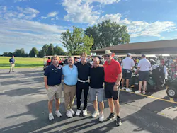 Jason Forgash enjoys golf in his spare time. From left are son Garett, Jason, son Dakota, brother Jeff and father-in-law Pat Duggan.