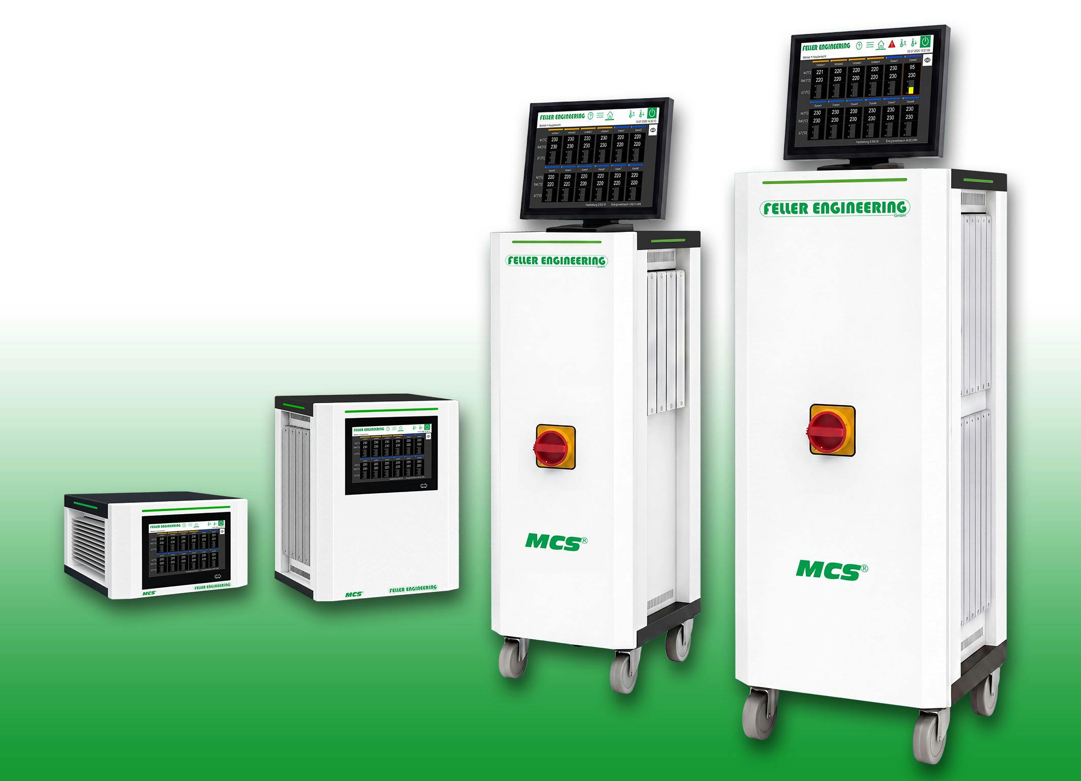 Feller's MCS hot runner controllers come in four sizes.