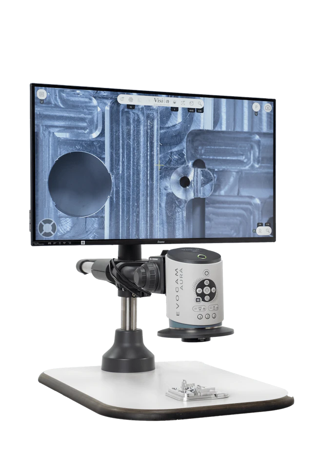 The Evo Cam Aura 4K inspection system has a front button keypad control for detailed inspection where physical controls are preferred.