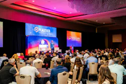 Matt Seaholm, president and CEO of the Plastics Industry Association (PLASTICS), speaks on the opening day of the National Plastics Conference Sept. 14, 2026, in Houston.