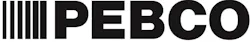 Black and white Pebco logo