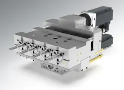 Servomold's servo-electric linear unscrewing unit (SLU) for threaded plastic parts.