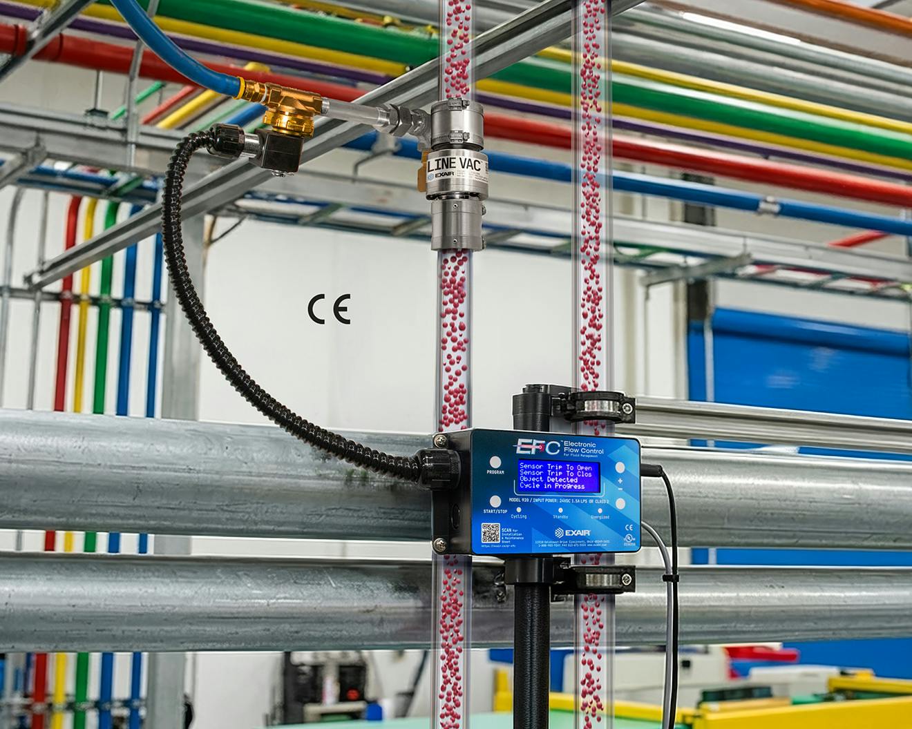 Exair's EFC installed on a compressed air system.