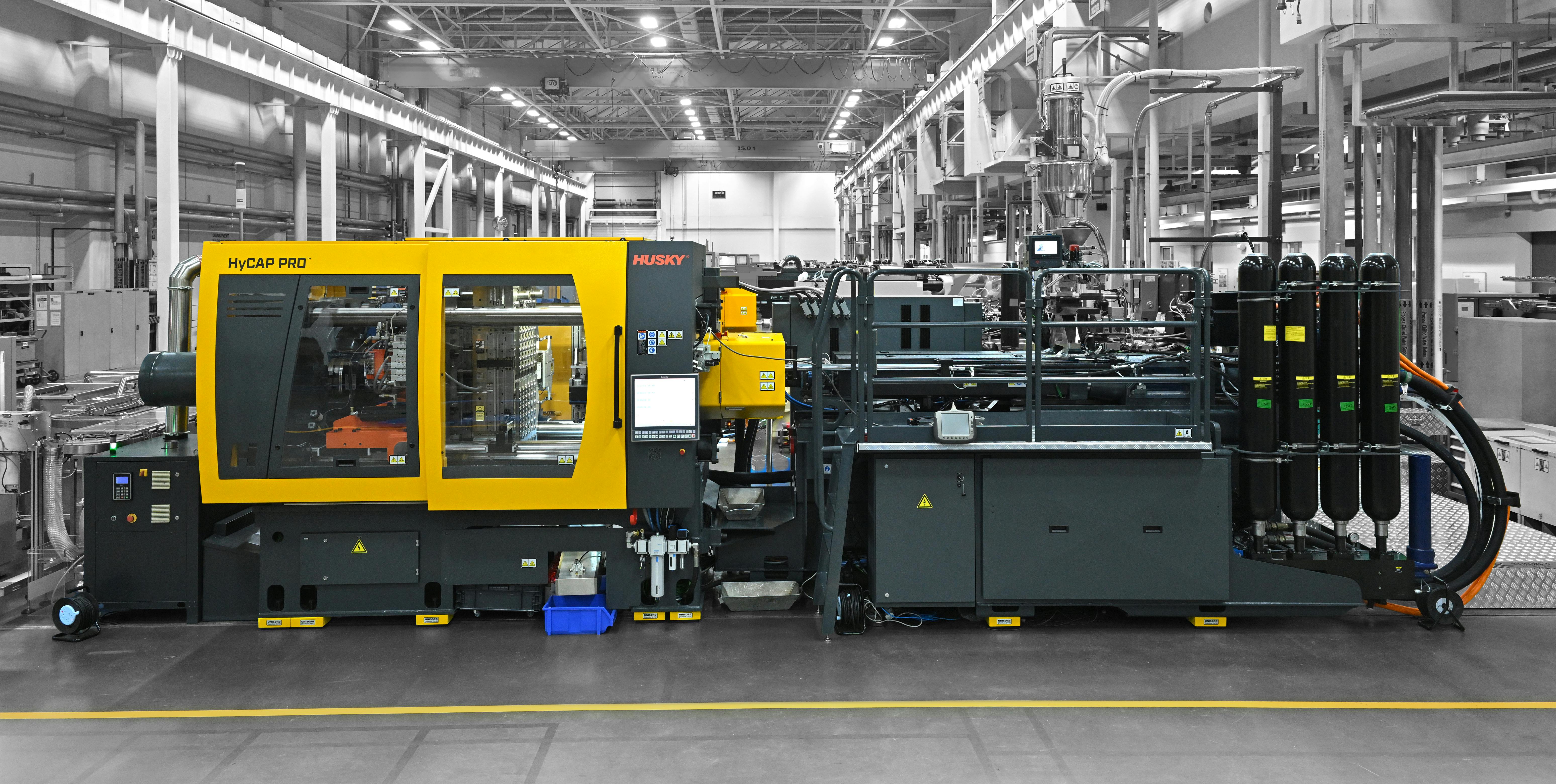 The HyCAP Pro is Husky's newest complete injection molding system for beverage closures.