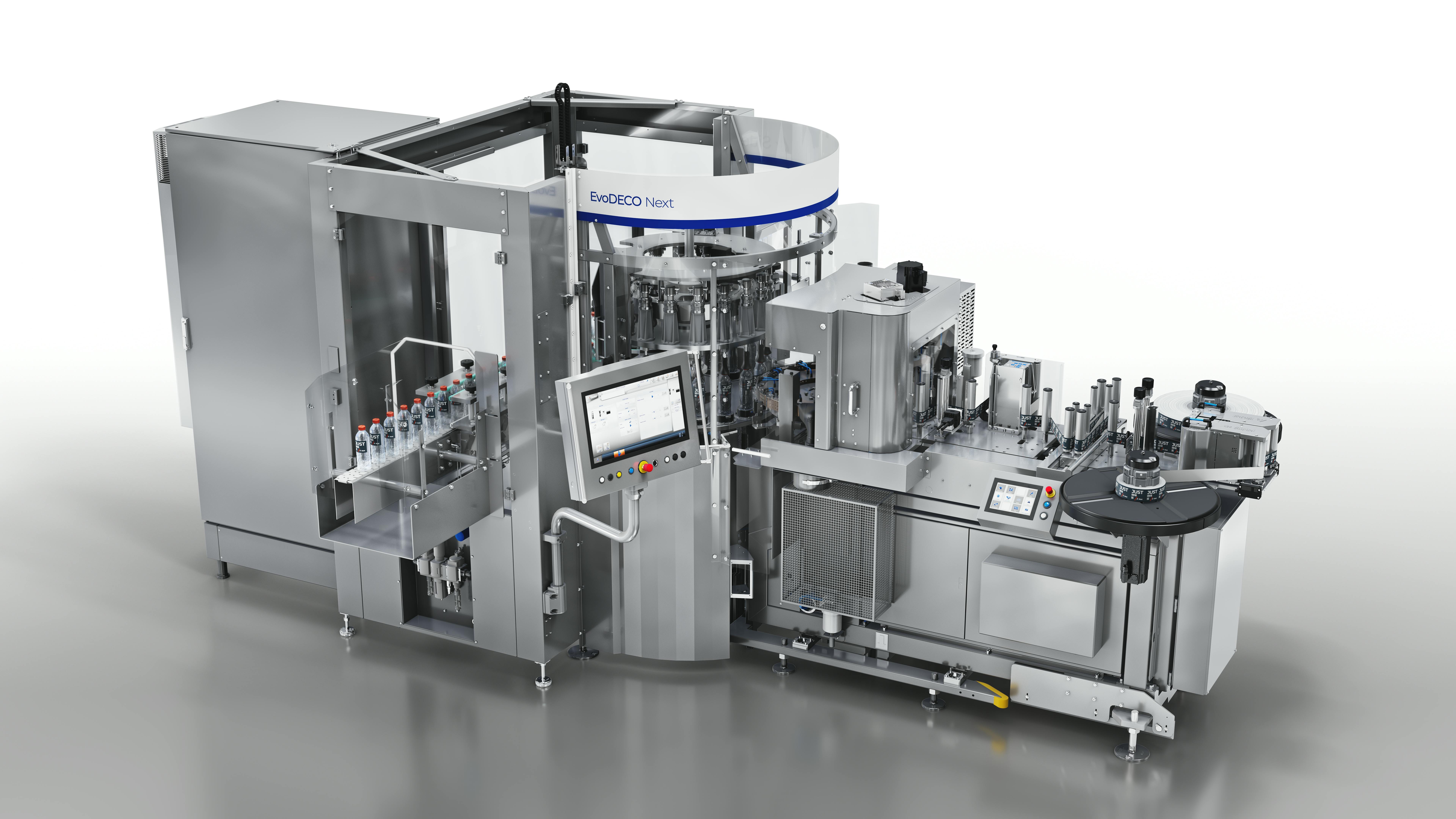 EvoDeco Next is Sidel's roll-fed solution for partial labeling.